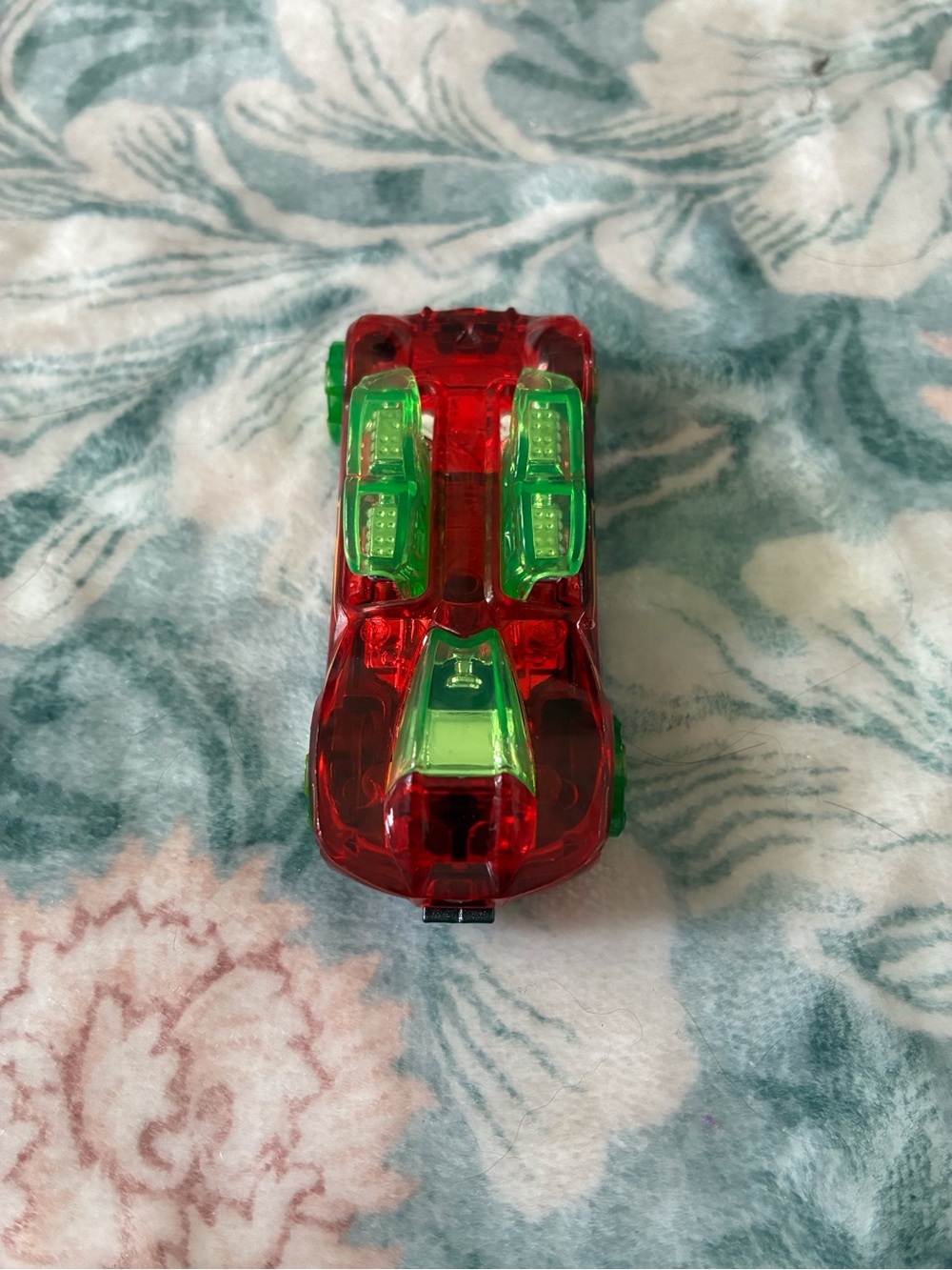 Transparent Red & Green Toy Race Car for Kids